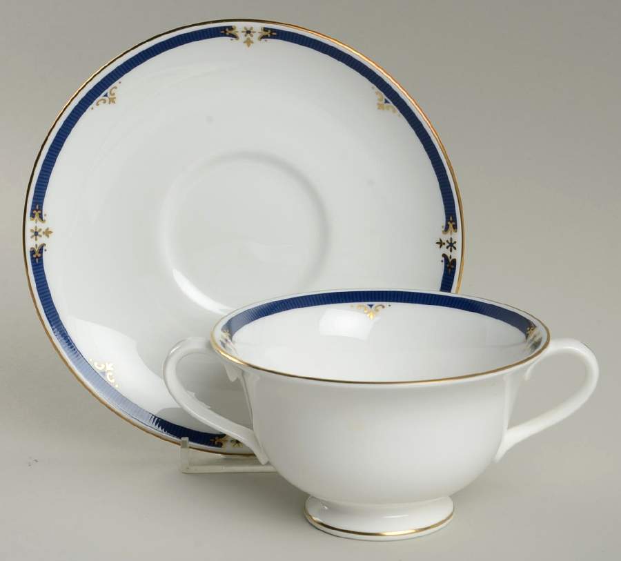Crestwick Footed Cream Soup Bowl & Saucer Set by Wedgwood-1