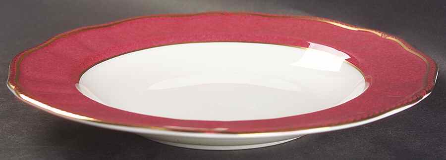 Crown Ruby Large Rim Soup Bowl by Wedgwood-1