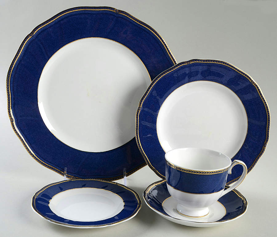 Crown Sapphire (England) 5 Piece Place Setting by Wedgwood-1