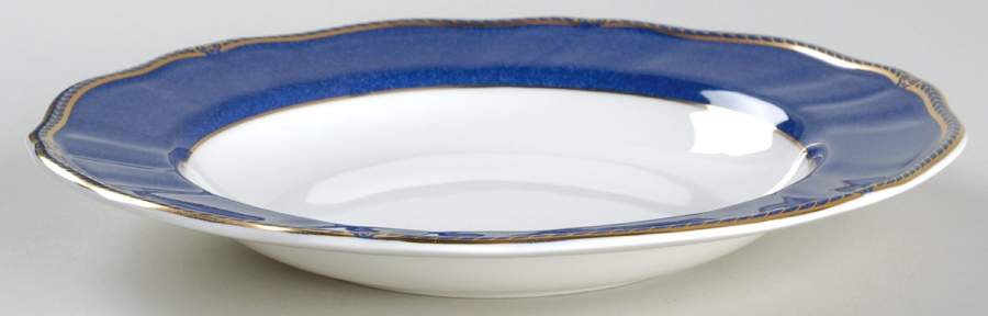Crown Sapphire (England) Large Rim Soup Bowl by Wedgwood-1