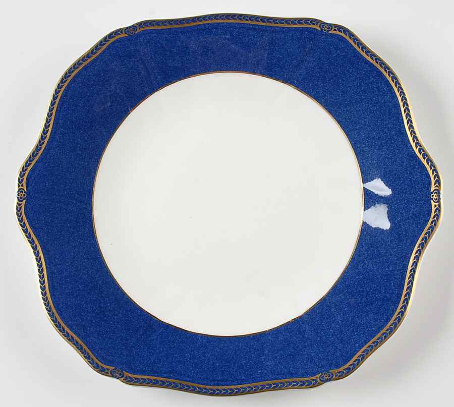 Crown Sapphire (England) Square Handled Cake Plate by Wedgwood-1