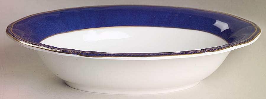 Crown Sapphire (England) 9" Oval Vegetable Bowl by Wedgwood-1