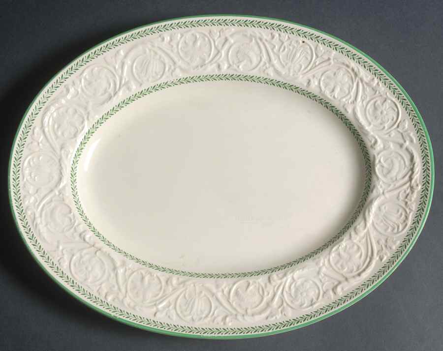 Curzon Bead 12" Oval Serving Platter by Wedgwood-1