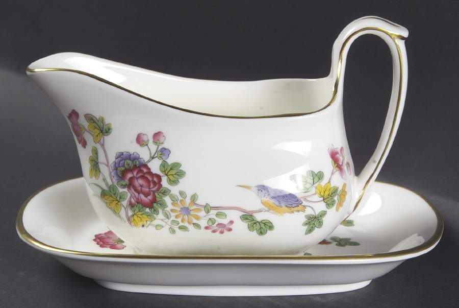 Cuckoo Gravy Boat & Underplate/Relish by Wedgwood-1