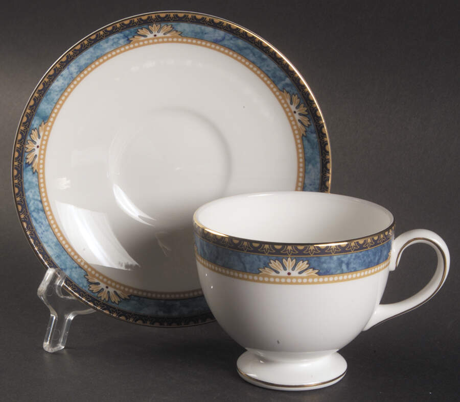 Curzon Footed Cup & Saucer Set by Wedgwood-1