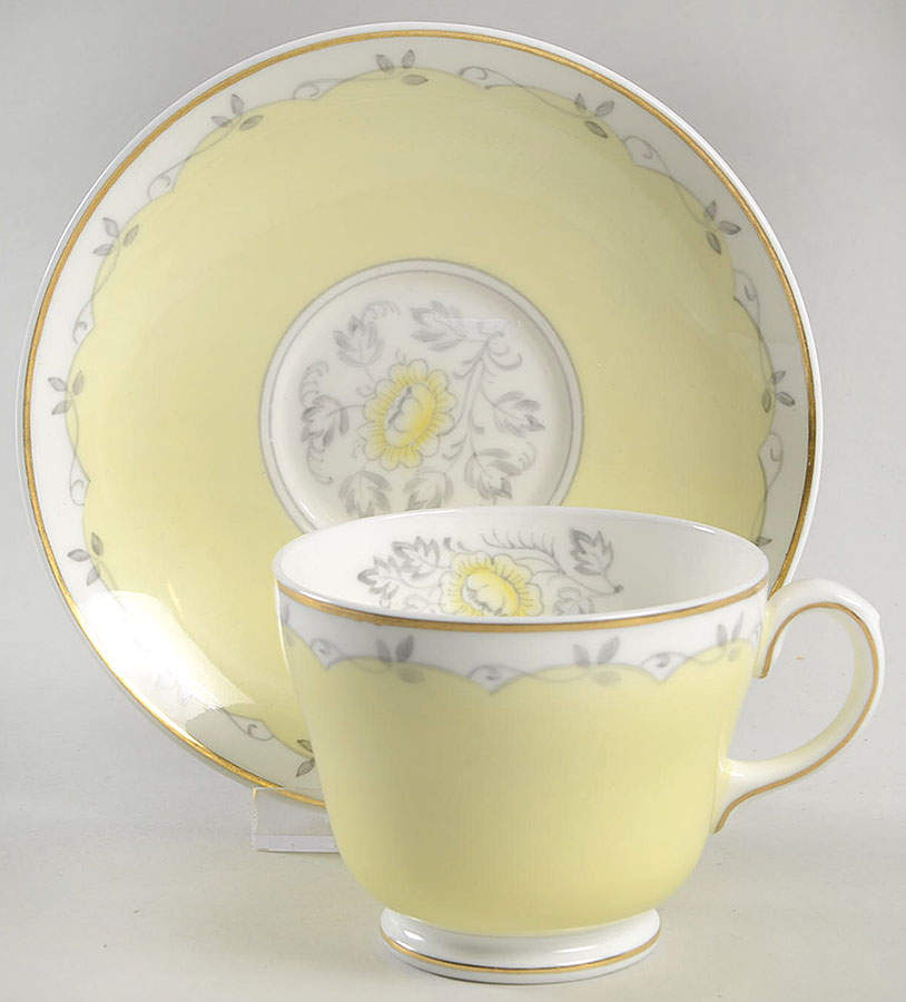 Cynthia Footed Cup & Saucer Set by Wedgwood-1