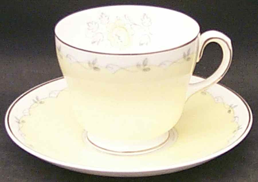 Cynthia Footed Cup & Saucer Set by Wedgwood-1