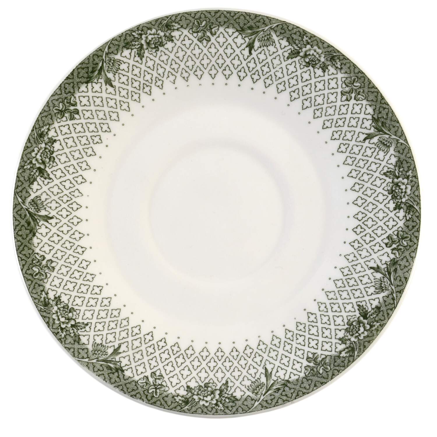 Dartmouth College Green (Gadroon Edge) Saucer by Wedgwood-1