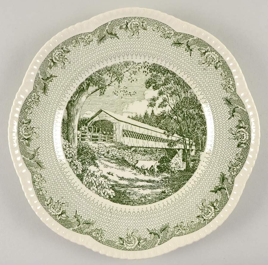 Dartmouth College Green (Gadroon Edge) Dinner Plate by Wedgwood-1