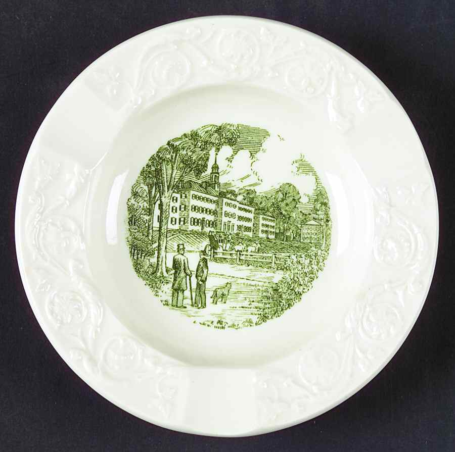 Dartmouth College Green (Gadroon Edge) Small Ashtray by Wedgwood-1