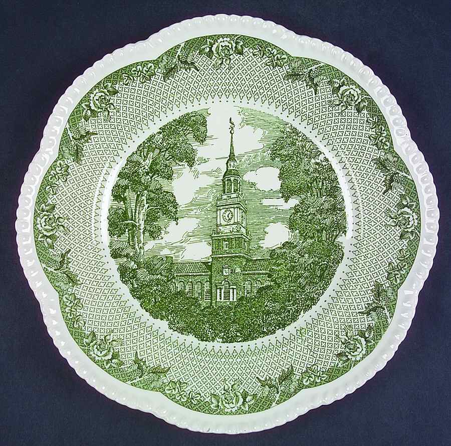 Dartmouth College Green (Gadroon Edge) Dinner Plate by Wedgwood-1