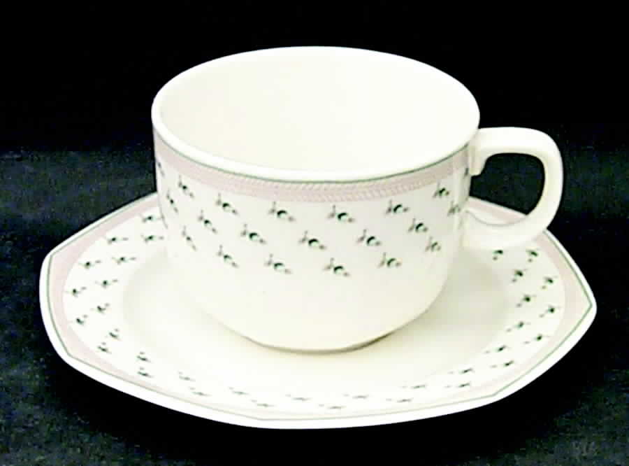 Damson Flat Cup & Saucer Set by Wedgwood-1