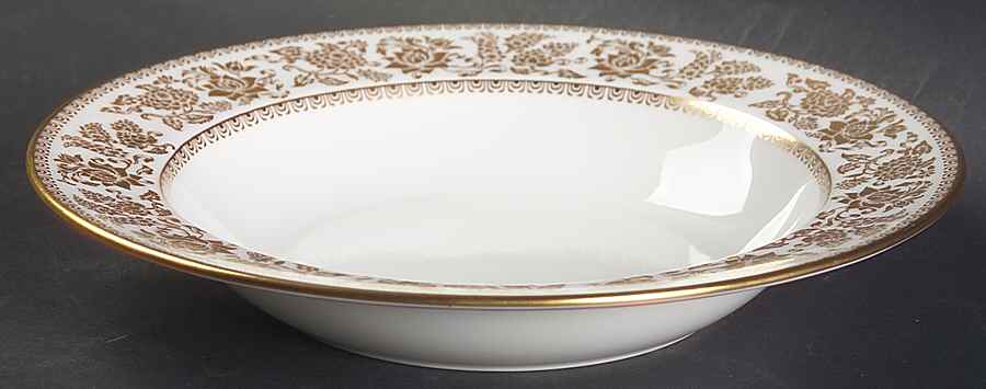 Damask Gold Rim Soup Bowl by Wedgwood-1