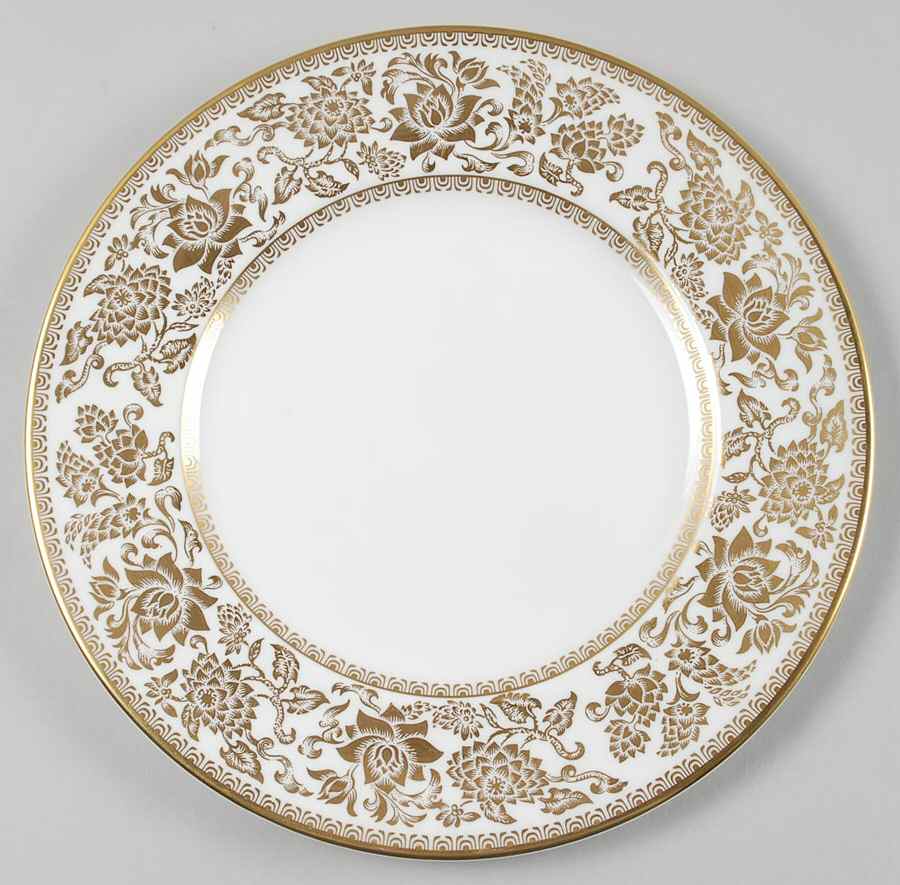 Damask Gold Luncheon Plate by Wedgwood-1