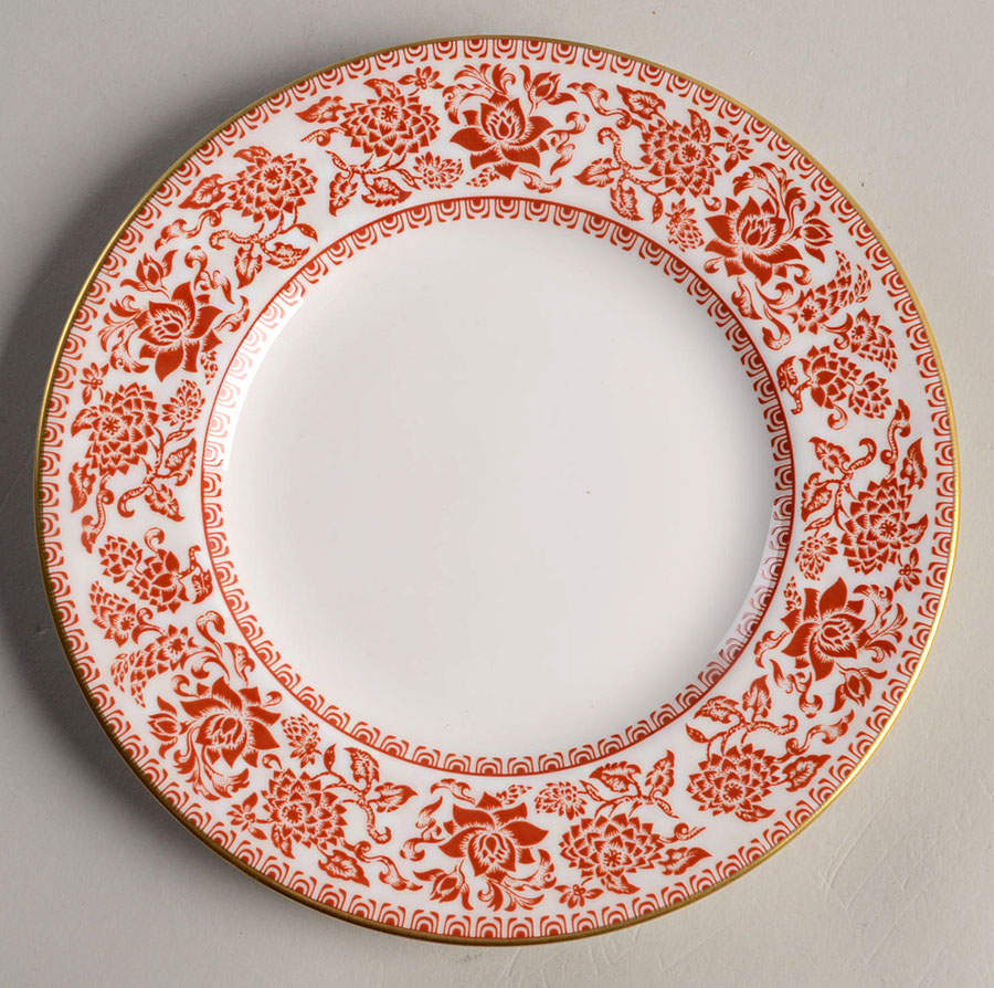 Damask Red Bread & Butter Plate by Wedgwood-1