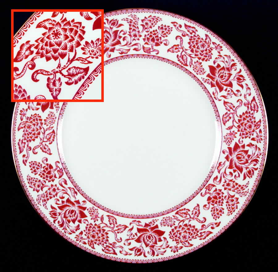 Damask Red Dinner Plate by Wedgwood-1