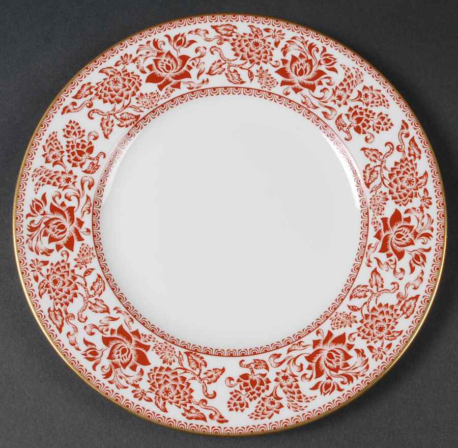 Damask Red Luncheon Plate by Wedgwood-1