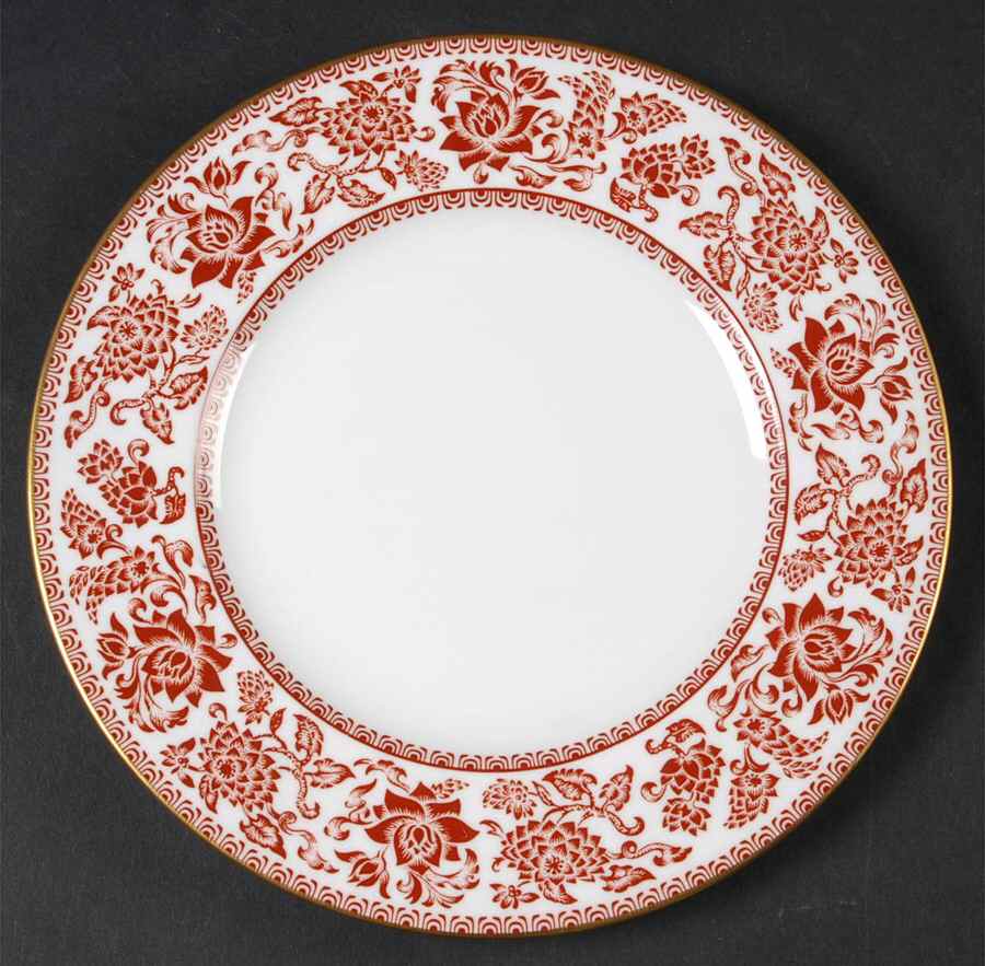 Damask Red Salad Plate by Wedgwood-1