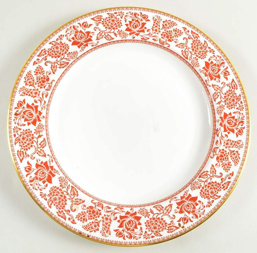 Damask Red 13" Chop Plate (Round Platter) by Wedgwood-1