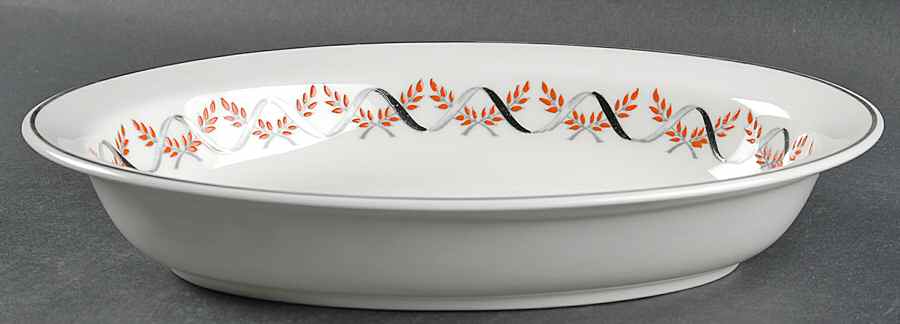 Dartmouth (Ribbon on Rim) 10" Oval Vegetable Bowl by Wedgwood-1