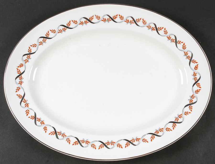 Dartmouth (Ribbon on Rim) 15" Oval Serving Platter by Wedgwood-1