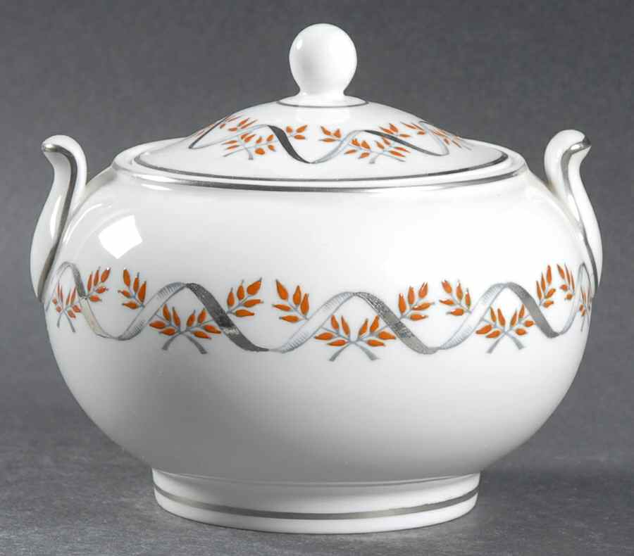 Dartmouth (Ribbon on Rim) 146 Shape Sugar Bowl & Lid by Wedgwood-1