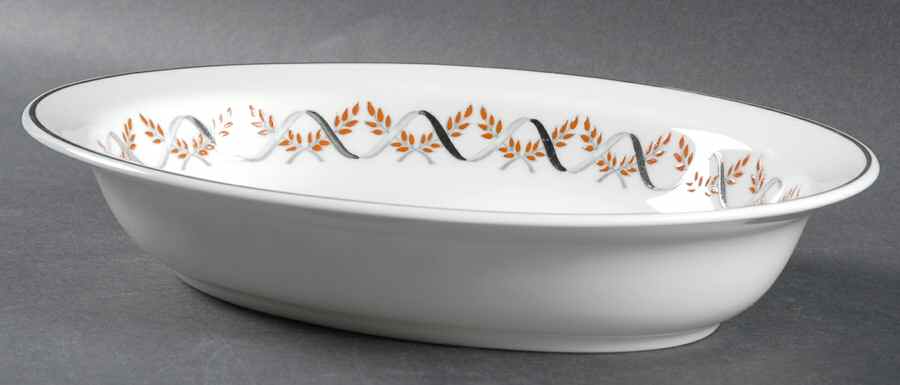 Dartmouth (Ribbon on Rim) 10" Oval Vegetable Bowl by Wedgwood-1