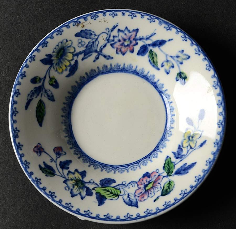 Davenport Blue Multicolor Saucer for Demitasse Cup by Wedgwood-1