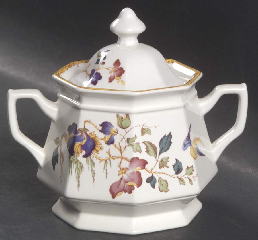 Devon Rose Sugar Bowl & Lid by Wedgwood-1