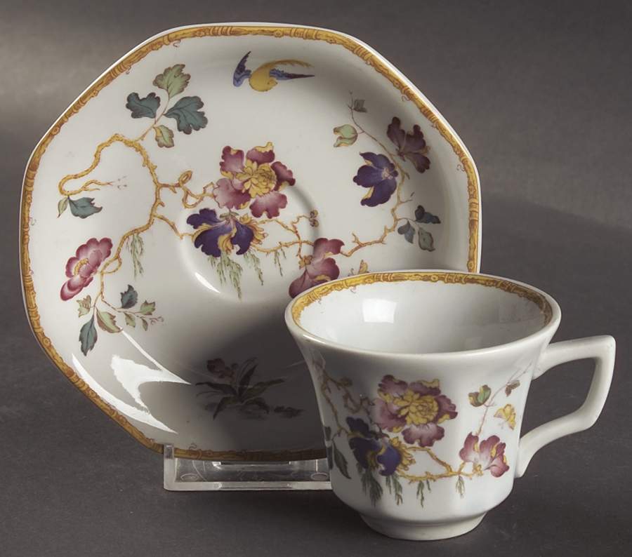 Devon Rose Flat Demitasse Cup & Saucer Set by Wedgwood-1