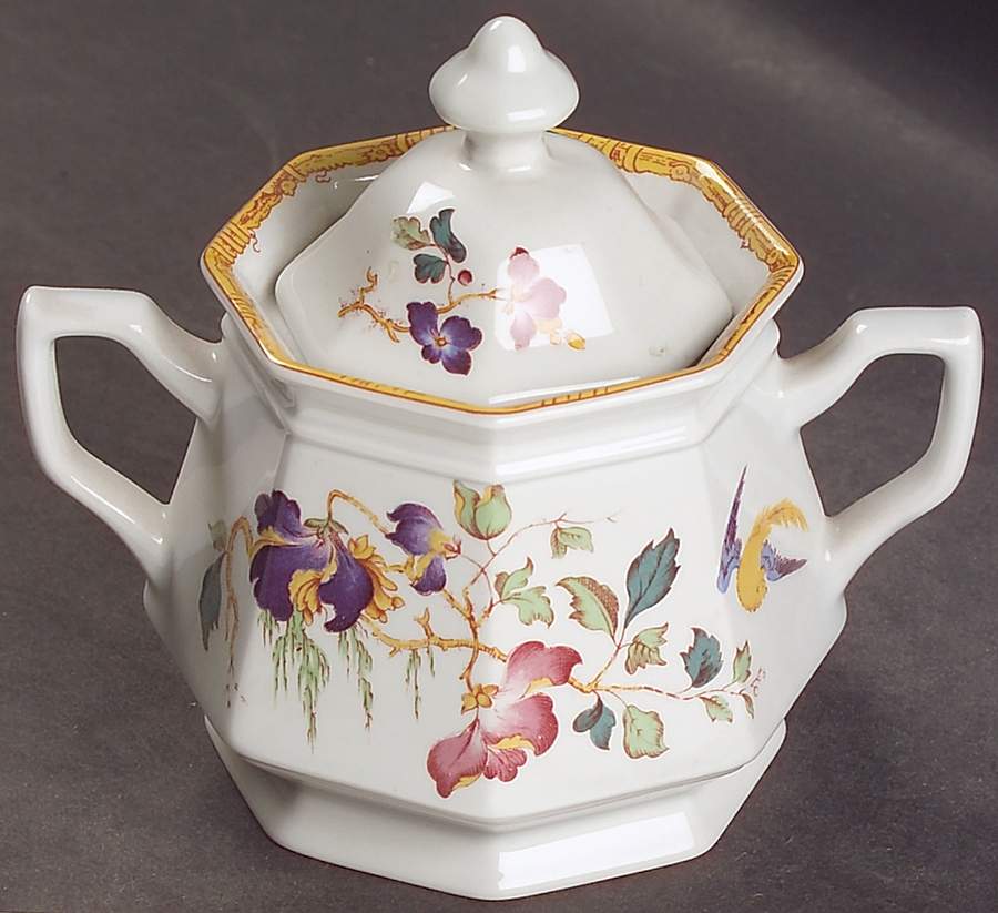 Devon Rose Mini Sugar Bowl & Lid by Wedgwood-1