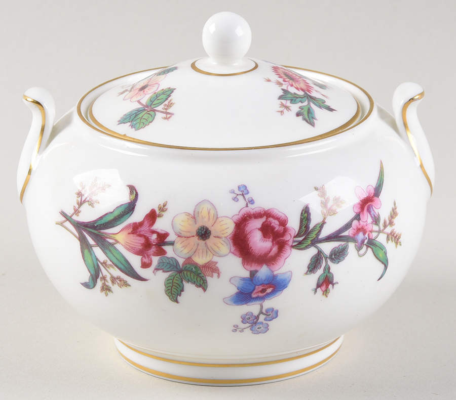 Devon Sprays 146 Shape Sugar Bowl & Lid by Wedgwood-1