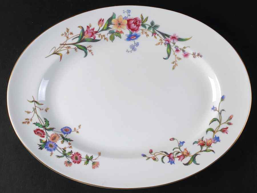 Devon Sprays 15" Oval Serving Platter by Wedgwood-1