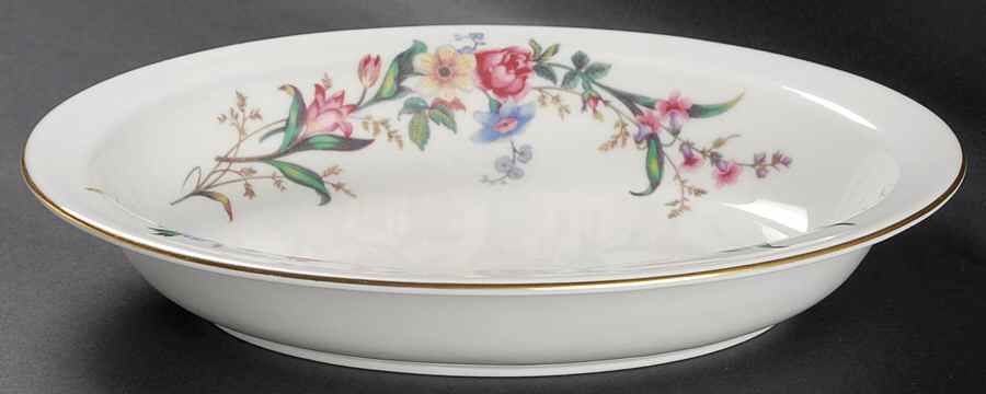 Devon Sprays 9" Oval Vegetable Bowl by Wedgwood-1