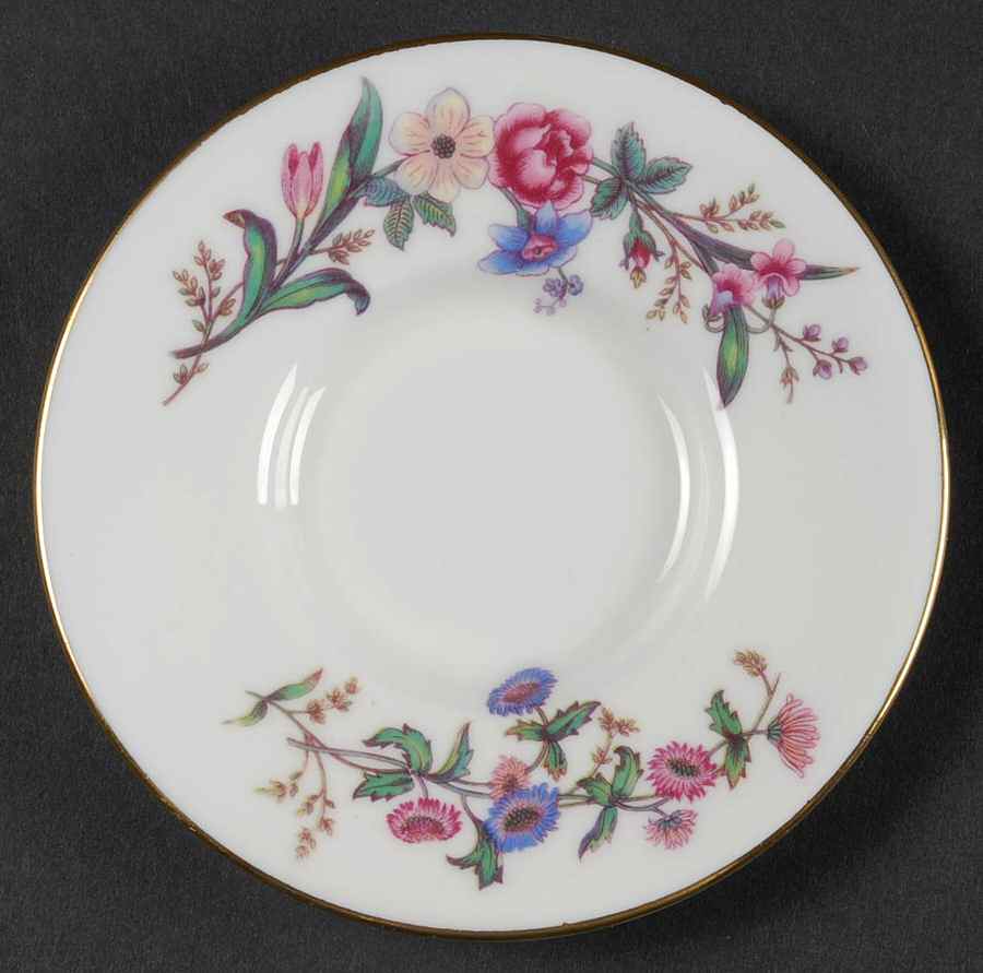 Devon Sprays Saucer for Bond Shape Demitasse Cup by Wedgwood-1