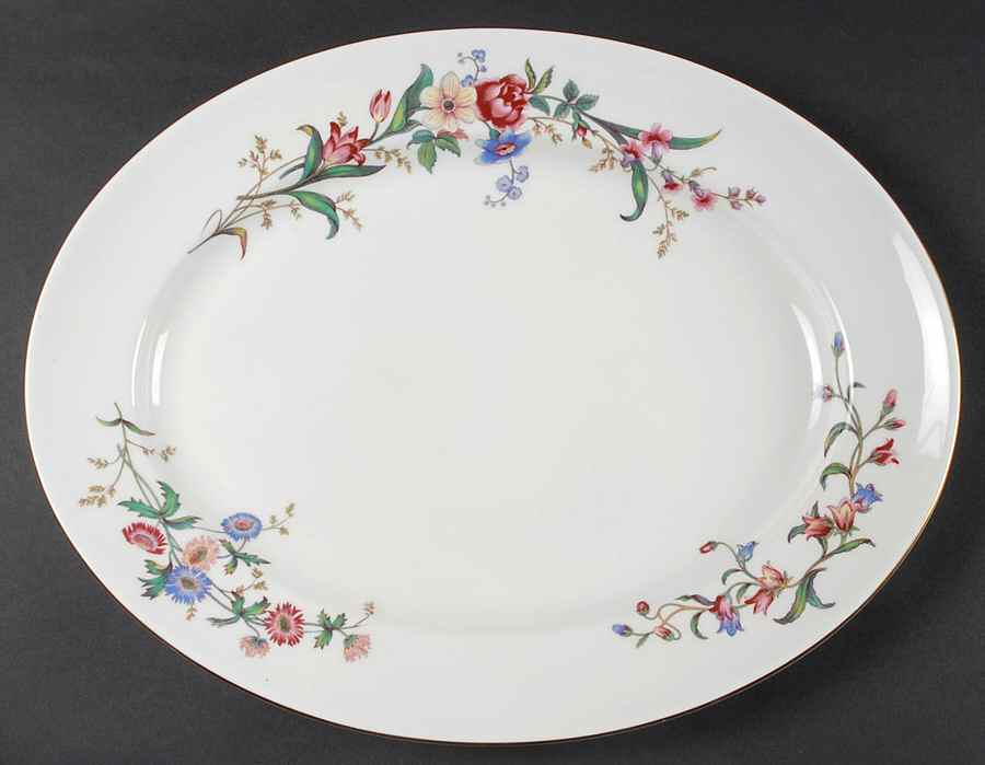 Devon Sprays 17" Oval Serving Platter by Wedgwood-1