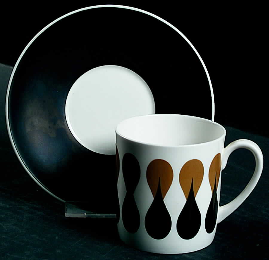 Diablo Flat Cup & Saucer Set by Wedgwood-1