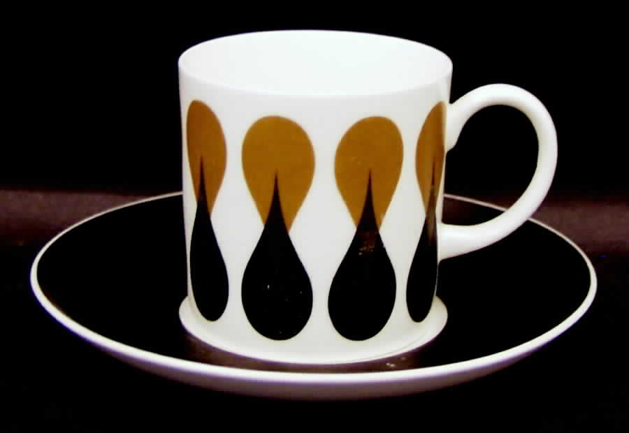 Diablo Can Shape Demitasse Cup and Saucer Set by Wedgwood-1