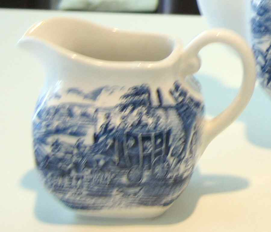 Dickens Coaching Days Blue Creamer by Wedgwood-1