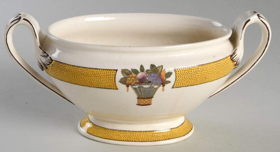 Directoire (Yellow Band, Smooth) Sauce Boat No LId by Wedgwood-1
