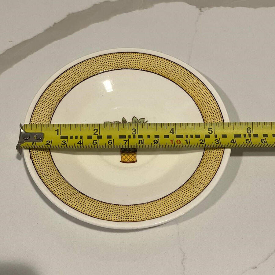 Directoire (Yellow Band, Smooth) Saucer for Footed Cup by Wedgwood-1
