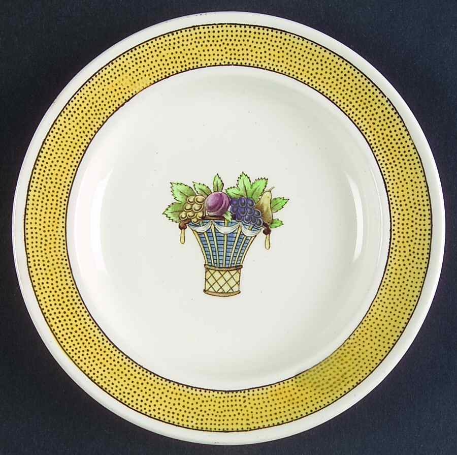 Directoire (Yellow Band, Smooth) Small Bread & Butter Plate by Wedgwood-1