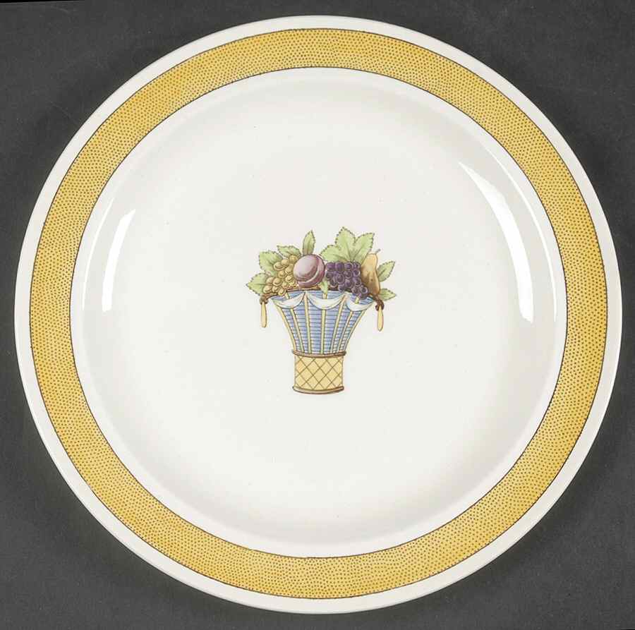 Directoire (Yellow Band, Smooth) Luncheon Plate by Wedgwood-1