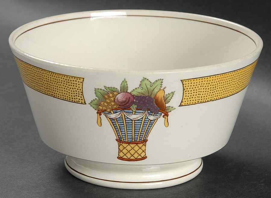 Directoire (Yellow Band, Smooth) Cranberry Bowl by Wedgwood-1