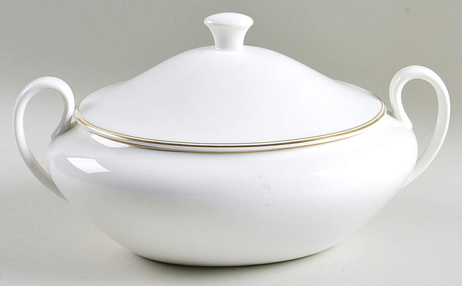 Doric (Gold Trim) Oval Covered Vegetable by Wedgwood-1
