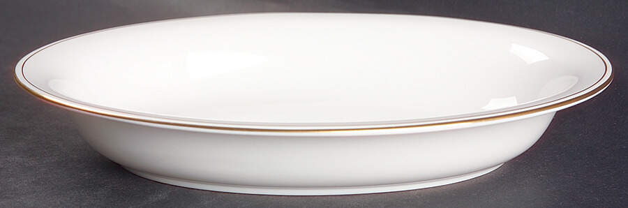 Doric (Gold Trim) 10" Oval Vegetable Bowl by Wedgwood-1