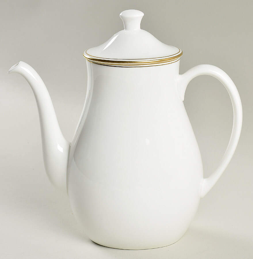 Doric (Gold Trim) Coffee Pot & Lid by Wedgwood-1