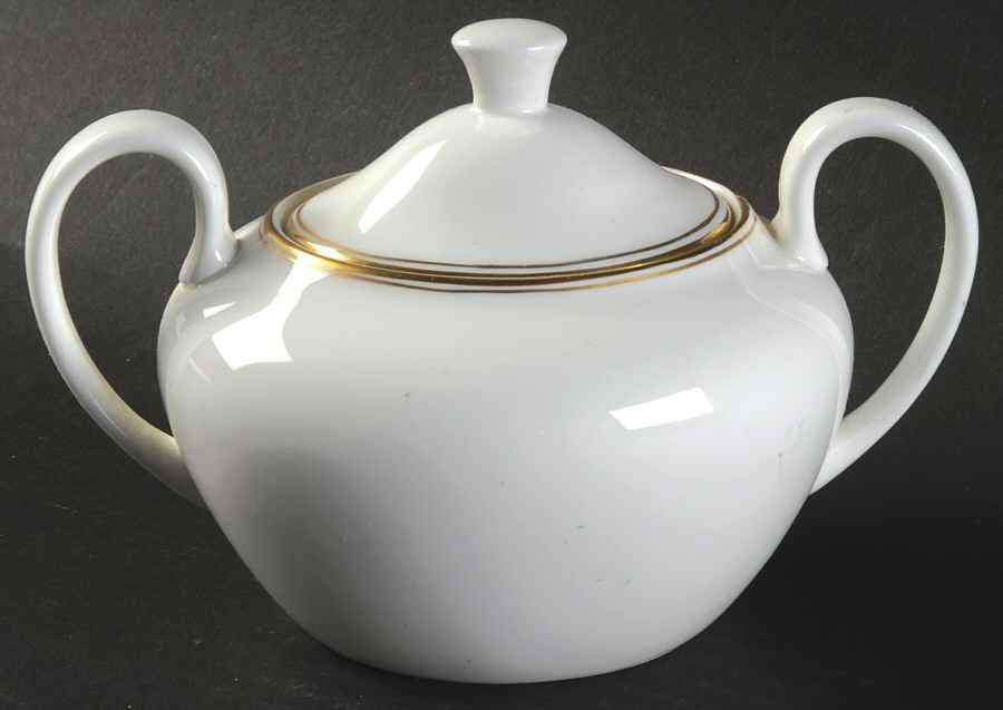 Doric (Gold Trim) Sugar Bowl & Lid by Wedgwood-1