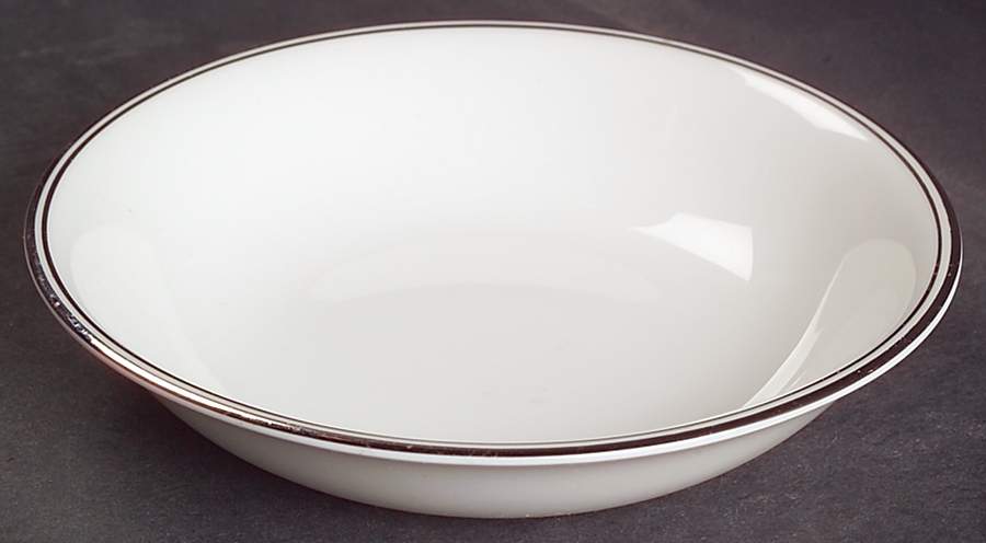 Doric (Platinum Trim) Fruit/Dessert (Sauce) Bowl by Wedgwood-1