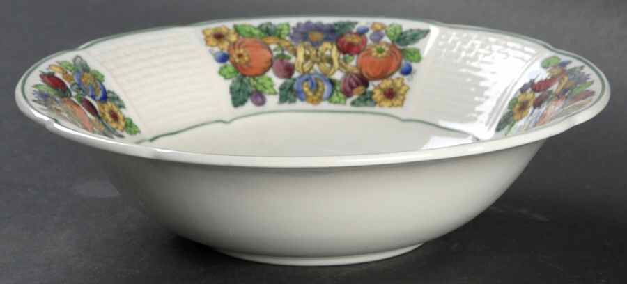 Dover (Scallop, Green Trim) Coupe Cereal Bowl by Wedgwood-1